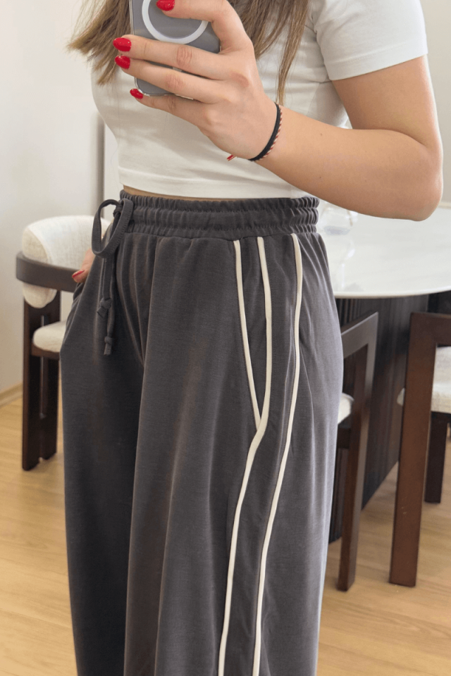 Kahverengi Biyeli Pantolon/Eşofman