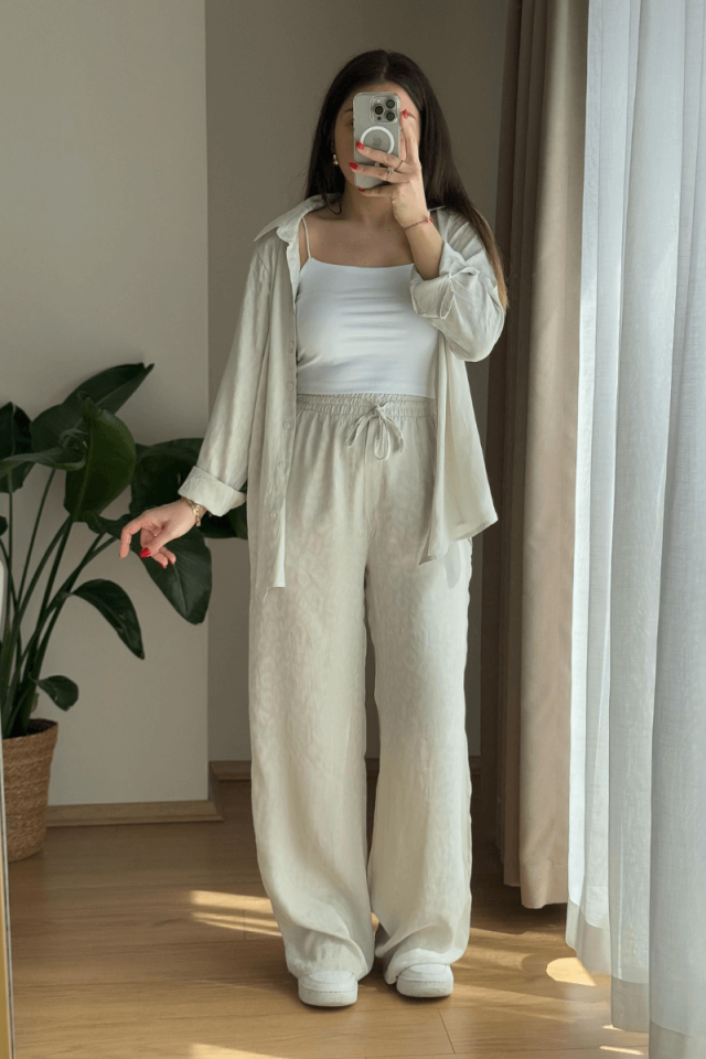 Taş Saten Viskon Jakar Takım