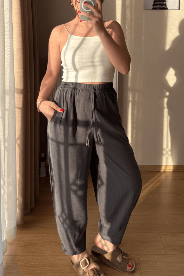 Ekru İp Askılı Atlet