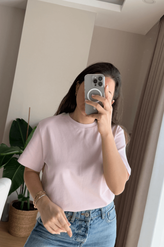 COS Şeker Pembe Basic Tişört