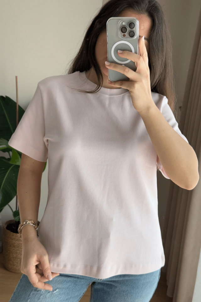 COS Şeker Pembe Basic Tişört