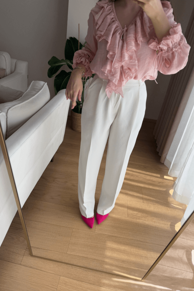 Beyaz Premium Pantolon