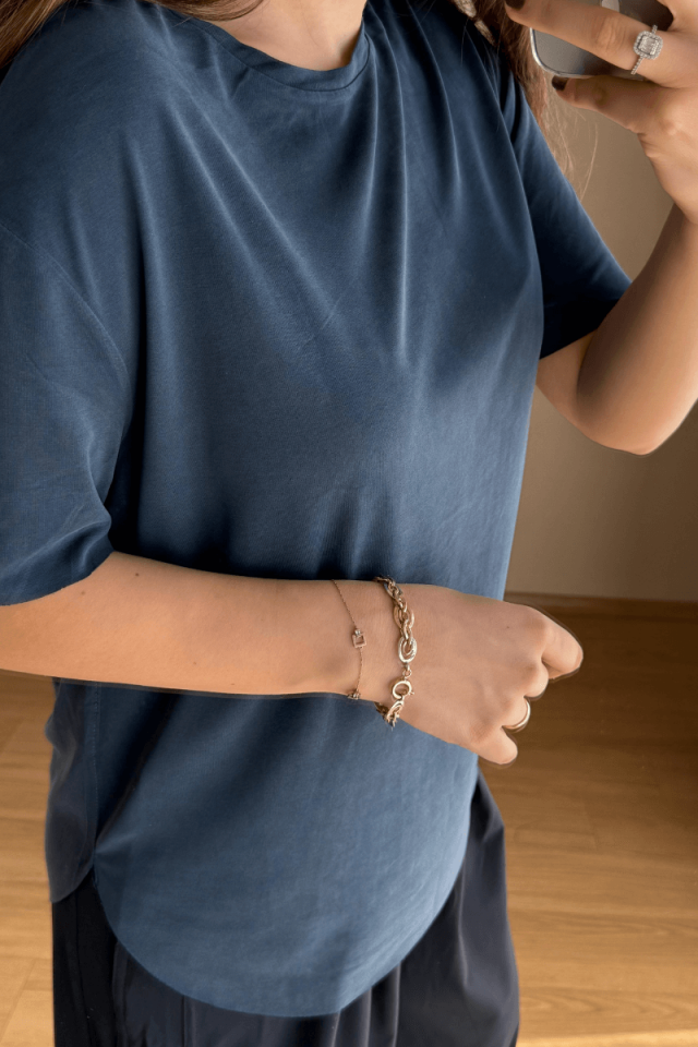 Lacivert Modal Tişört