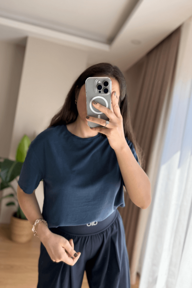 Lacivert Modal Tişört