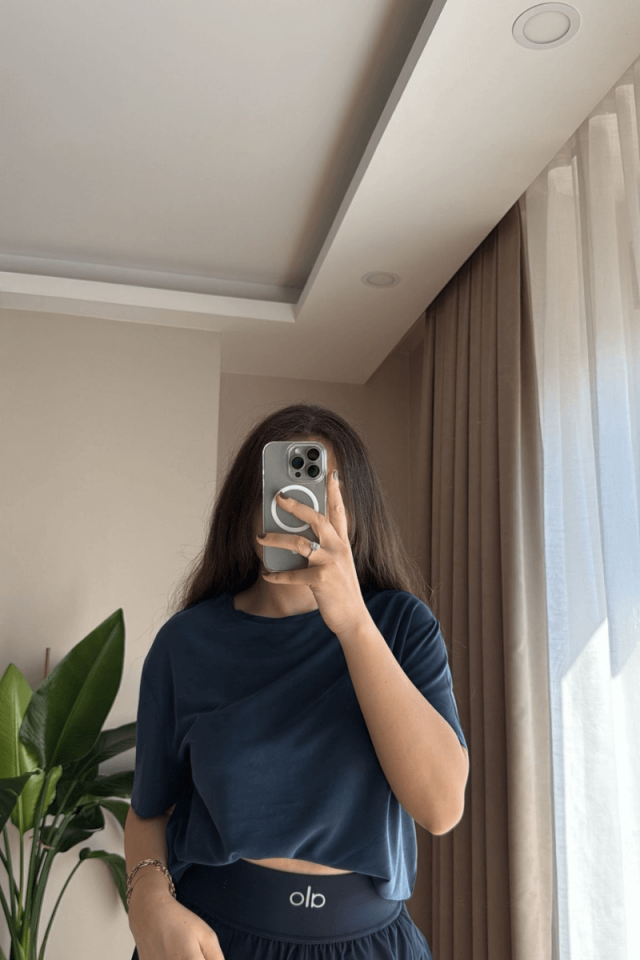 Lacivert Modal Tişört