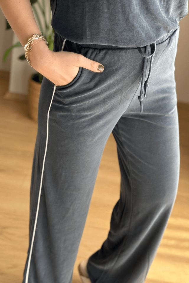 Antrasit Polo Yaka Marka Model Eşofman Takımı