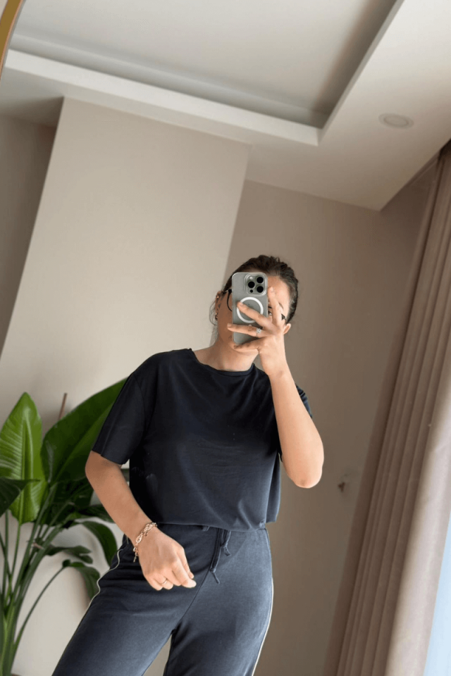 Antrasit Modal Tişört