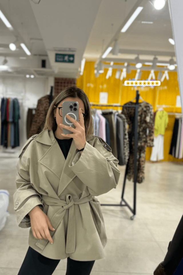 Ara Boy Premium Trençkot (Adaçayı Yeşili)