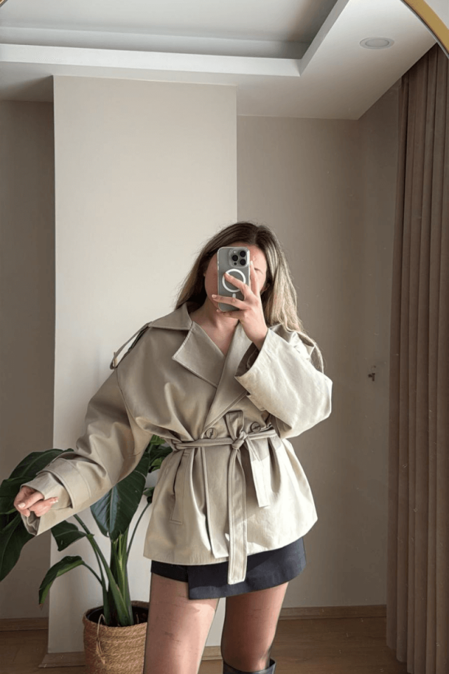 Ara Boy Premium Trençkot (Adaçayı Yeşili)