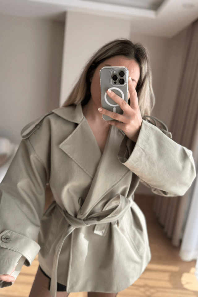 Ara Boy Premium Trençkot (Adaçayı Yeşili)