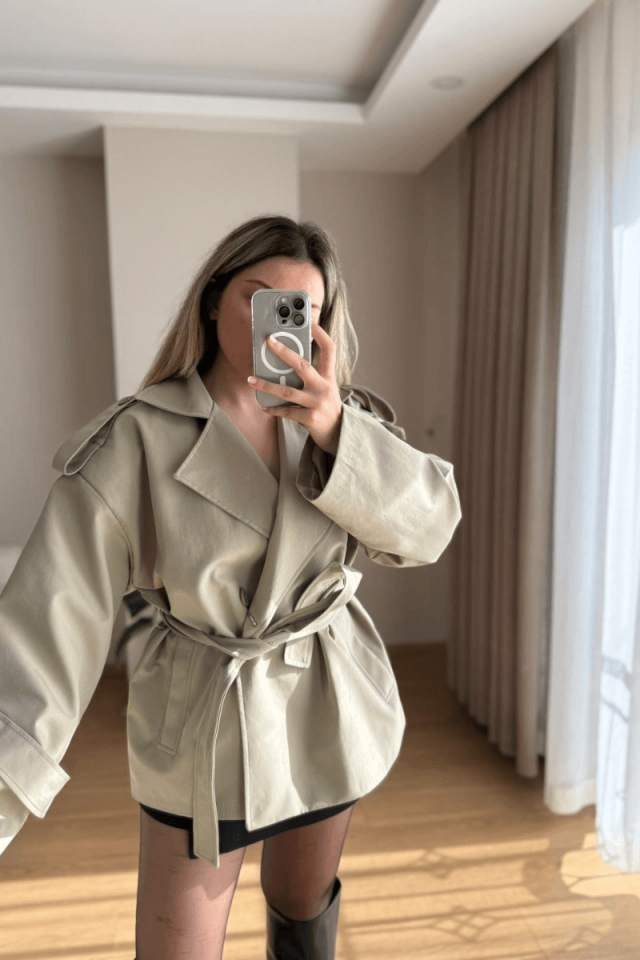 Ara Boy Premium Trençkot (Adaçayı Yeşili)