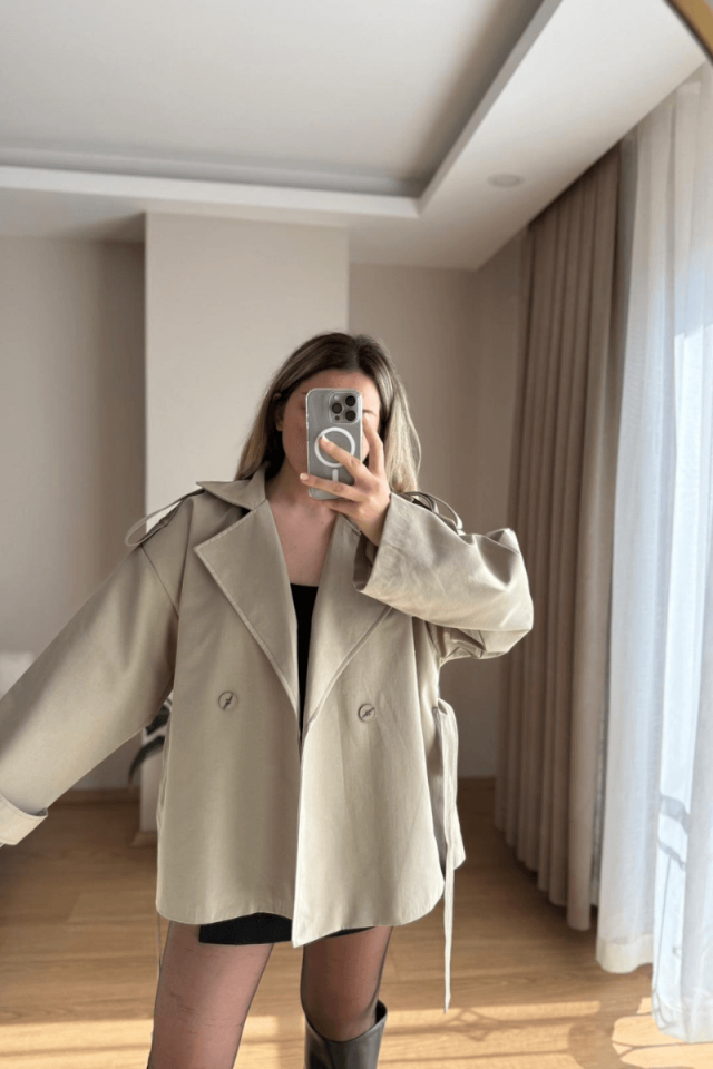 Ara Boy Premium Trençkot (Adaçayı Yeşili)