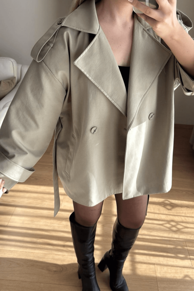 Ara Boy Premium Trençkot (Adaçayı Yeşili)