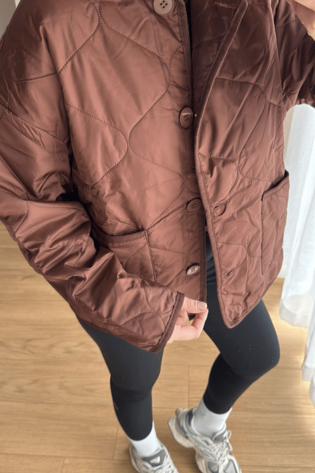 Kahverengi Kapitone Ceket