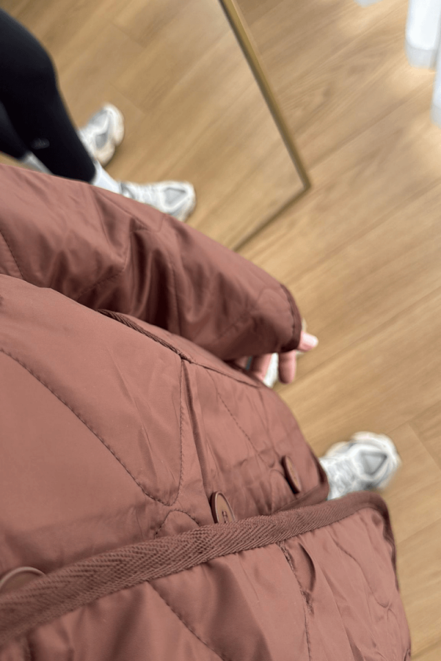 Kahverengi Kapitone Ceket