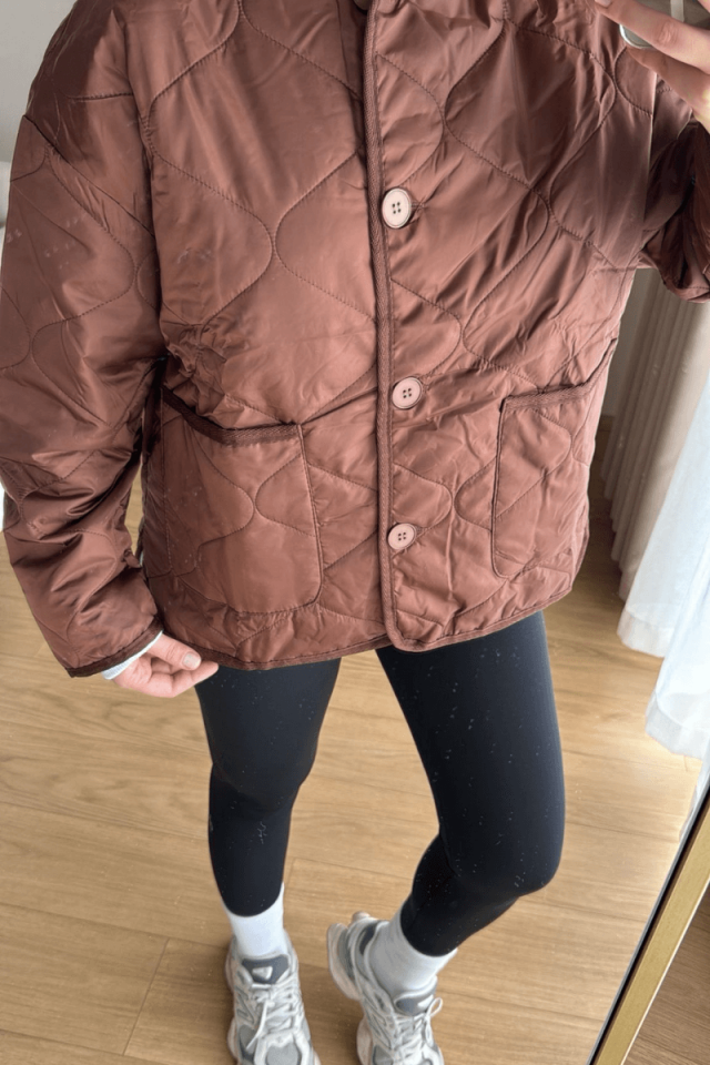 Kahverengi Kapitone Ceket