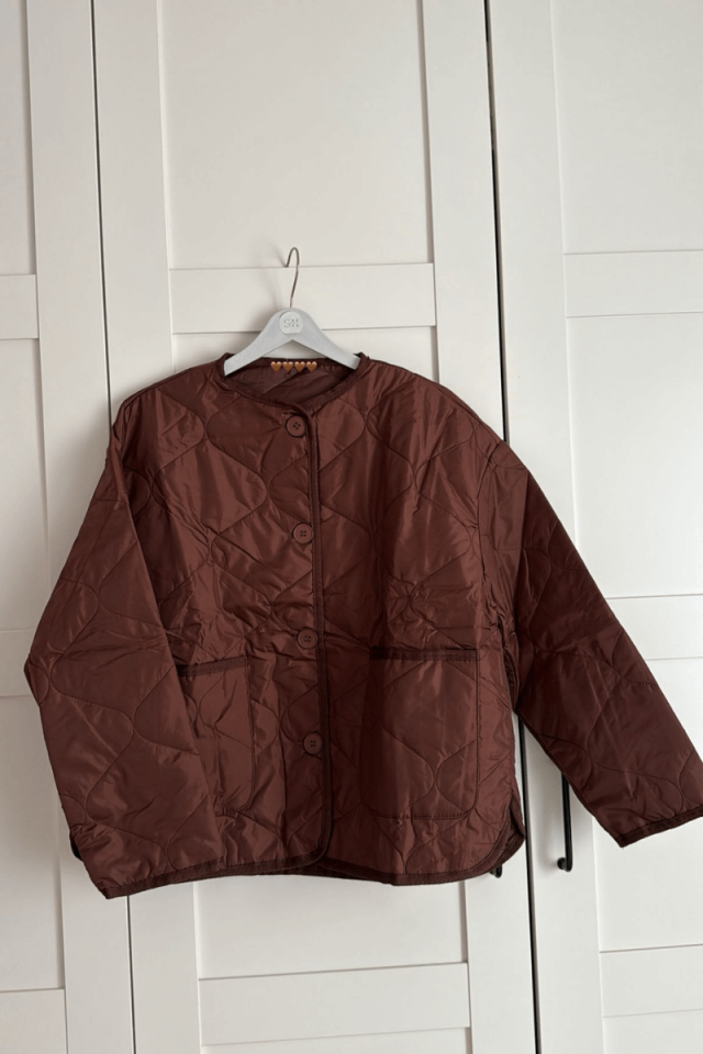 Kahverengi Kapitone Ceket