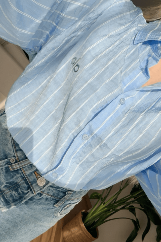 Çizgili Pamuklu Gömlek