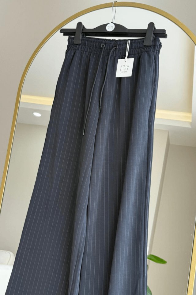 Antrasit Çizgili Eşofman/Pantolon