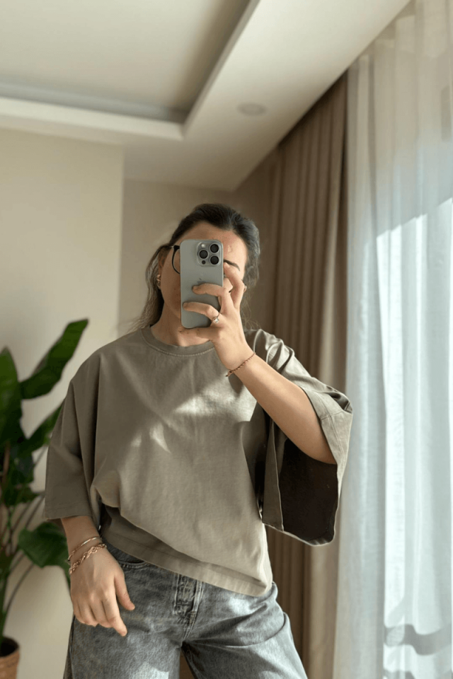 Vizon Yarasa Kol Tişört