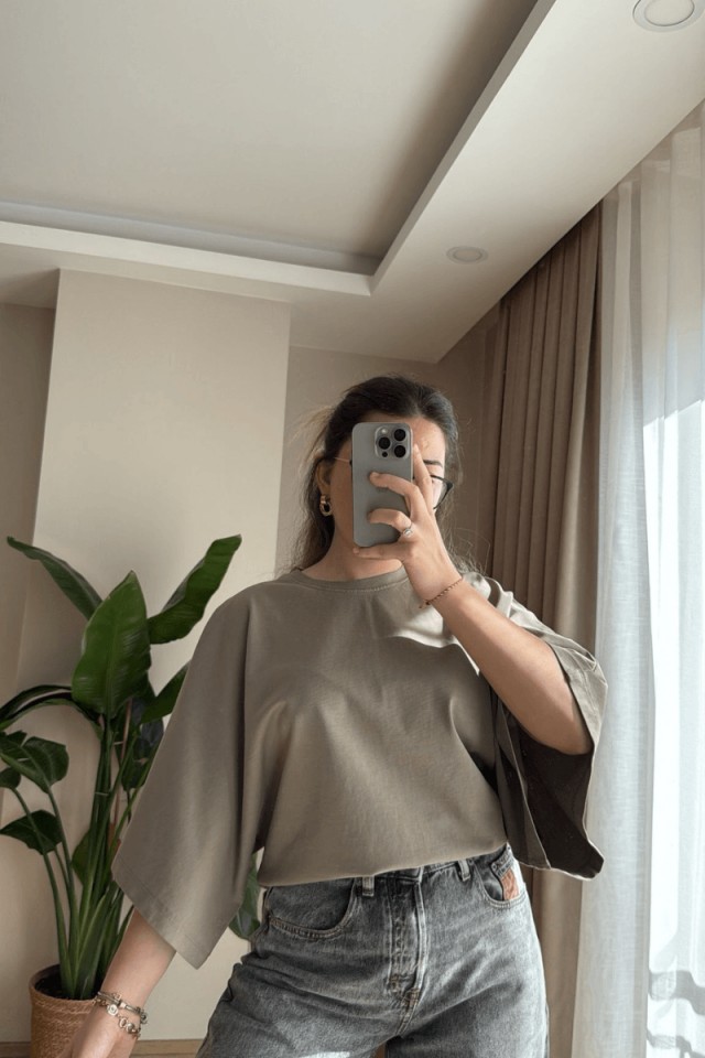 Vizon Yarasa Kol Tişört