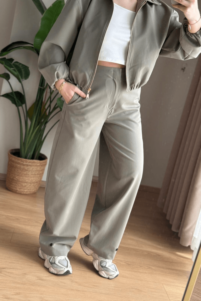 Haki Poliviskon Pantolon (Premium)