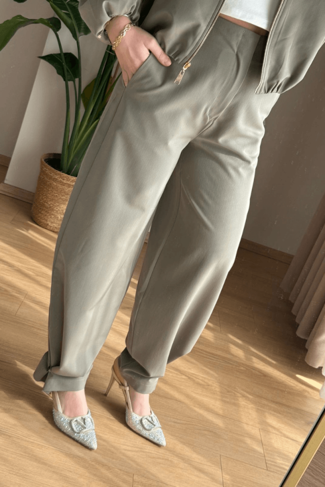 Haki Poliviskon Pantolon (Premium)