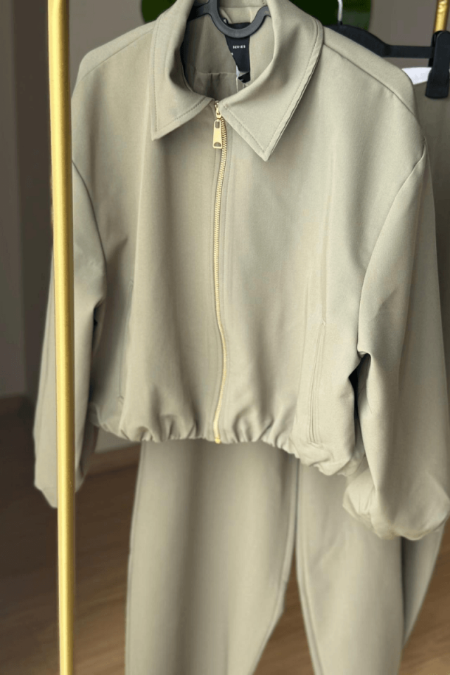 Haki Bomber  Ceket (Premium)