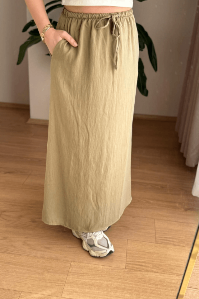 Haki Tencel Etek