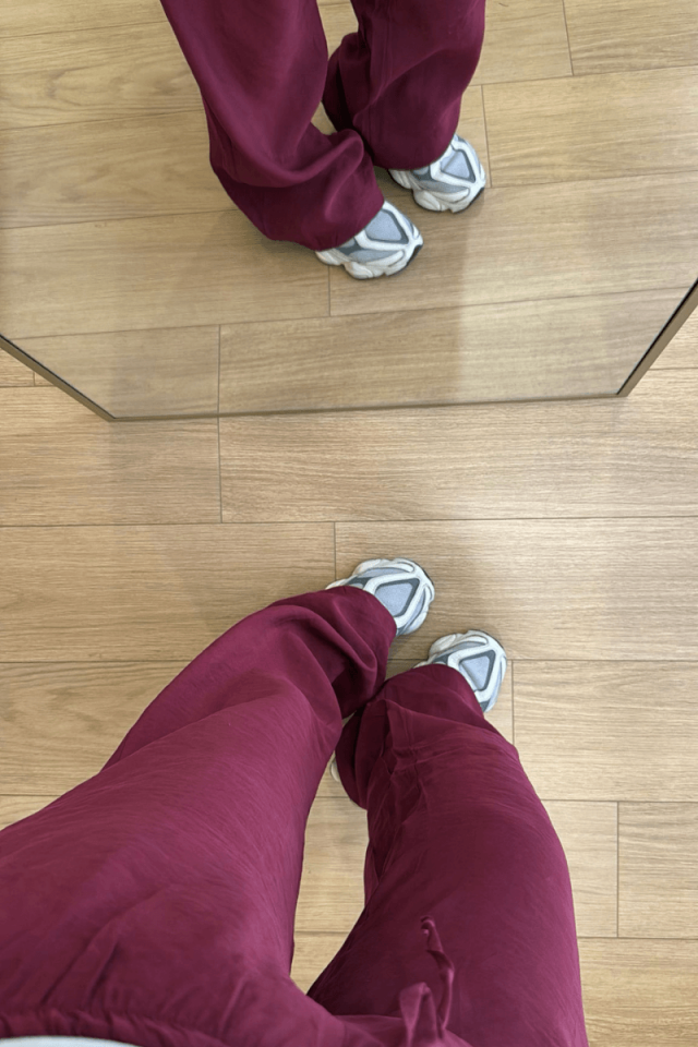 Bordo Tencel Pantolon