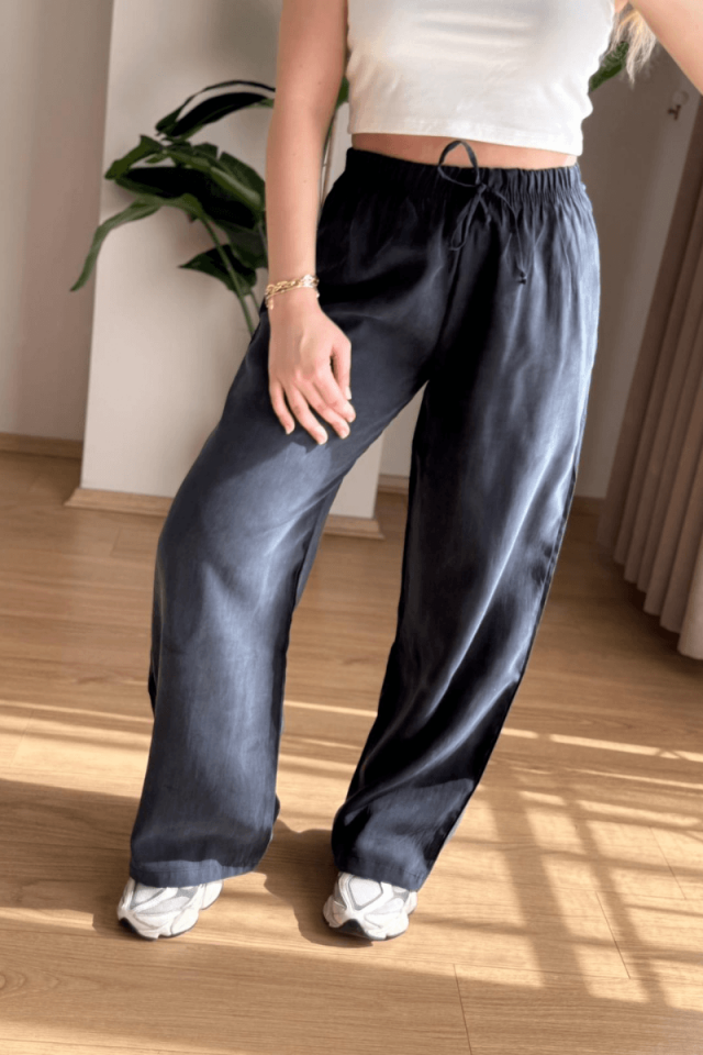 Antrasit Tencel Cupra Pantolon