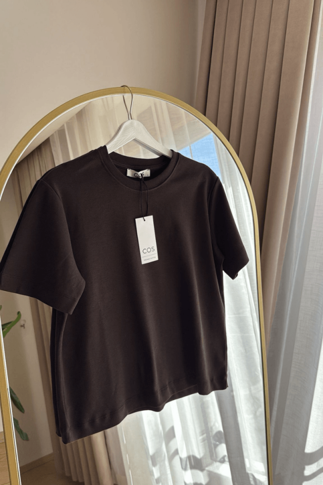 Kahve Pamuklu Basic Tişört