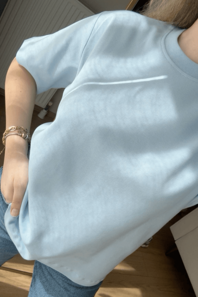 Bebe Mavisi Pamuklu Basic Tişört