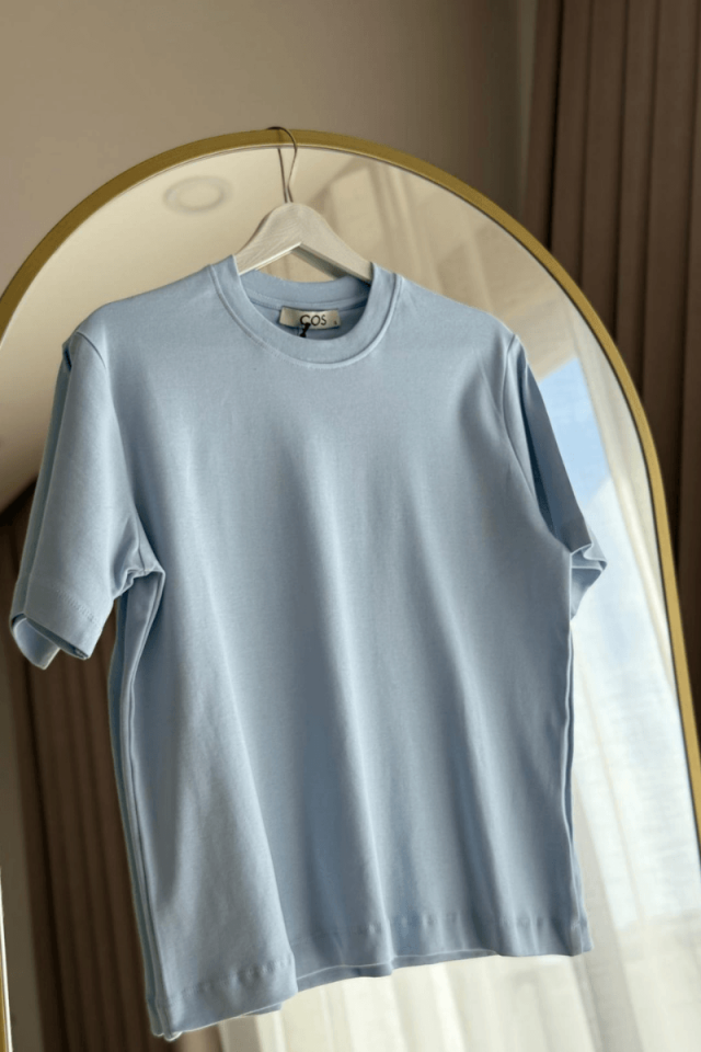 Bebe Mavisi Pamuklu Basic Tişört