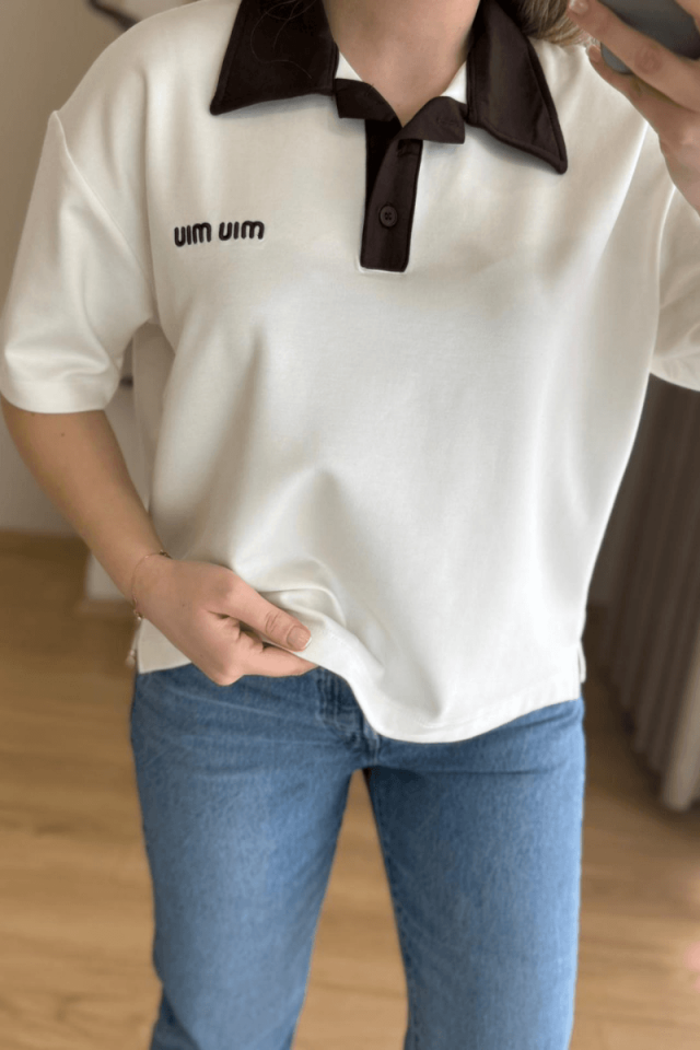 Ekru Marka Model Polo Yaka Tişört