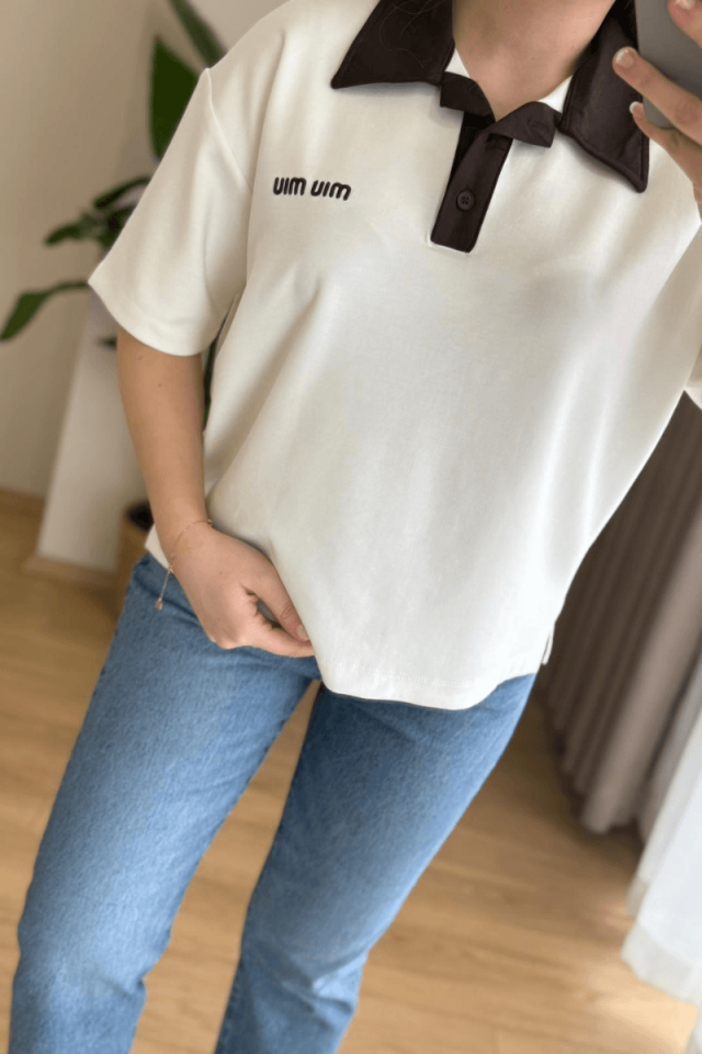Ekru Marka Model Polo Yaka Tişört