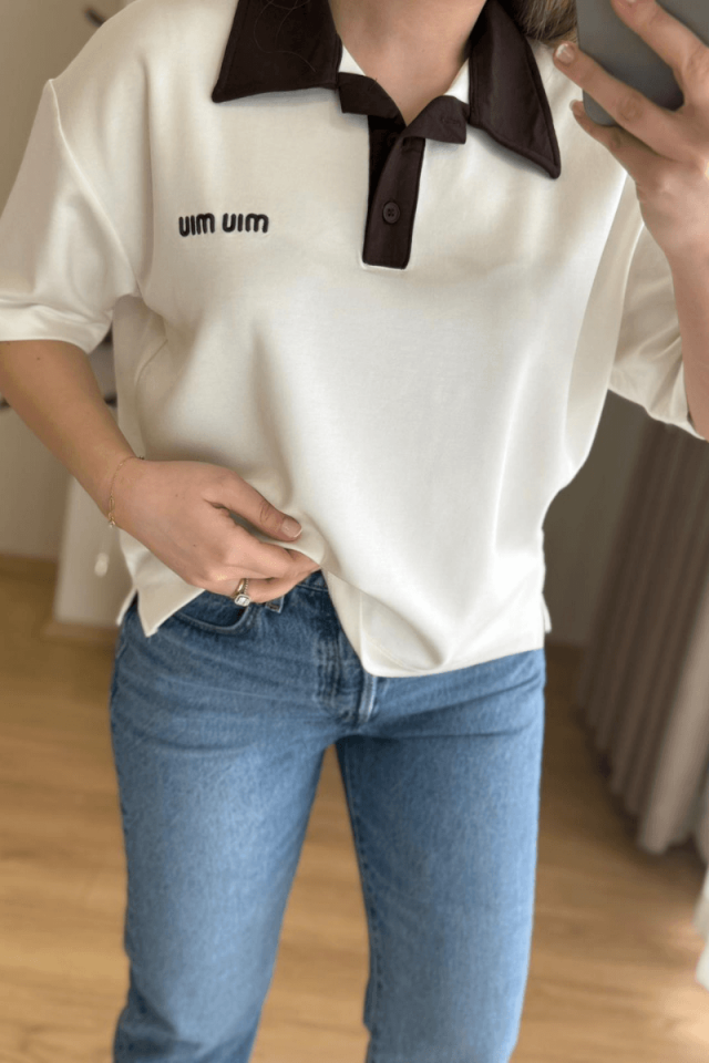 Ekru Marka Model Polo Yaka Tişört