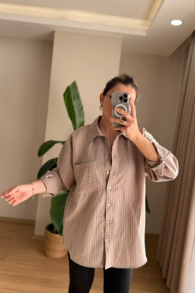 Vizon Oversize Gömlek