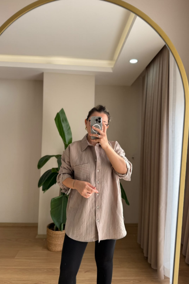 Vizon Oversize Gömlek