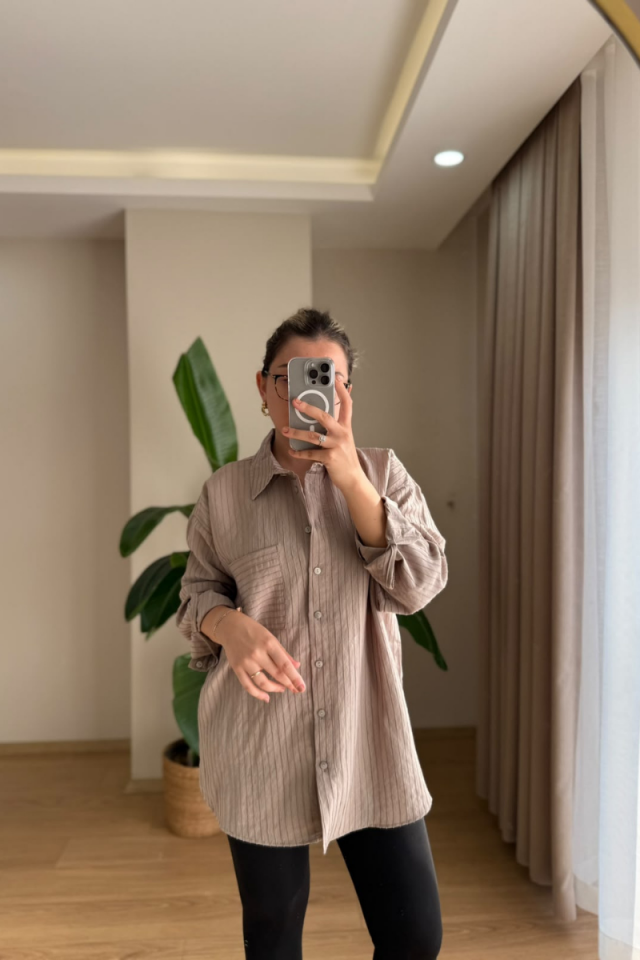 Vizon Oversize Gömlek