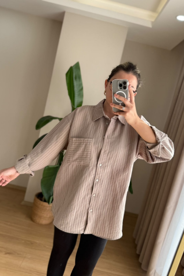 Vizon Oversize Gömlek
