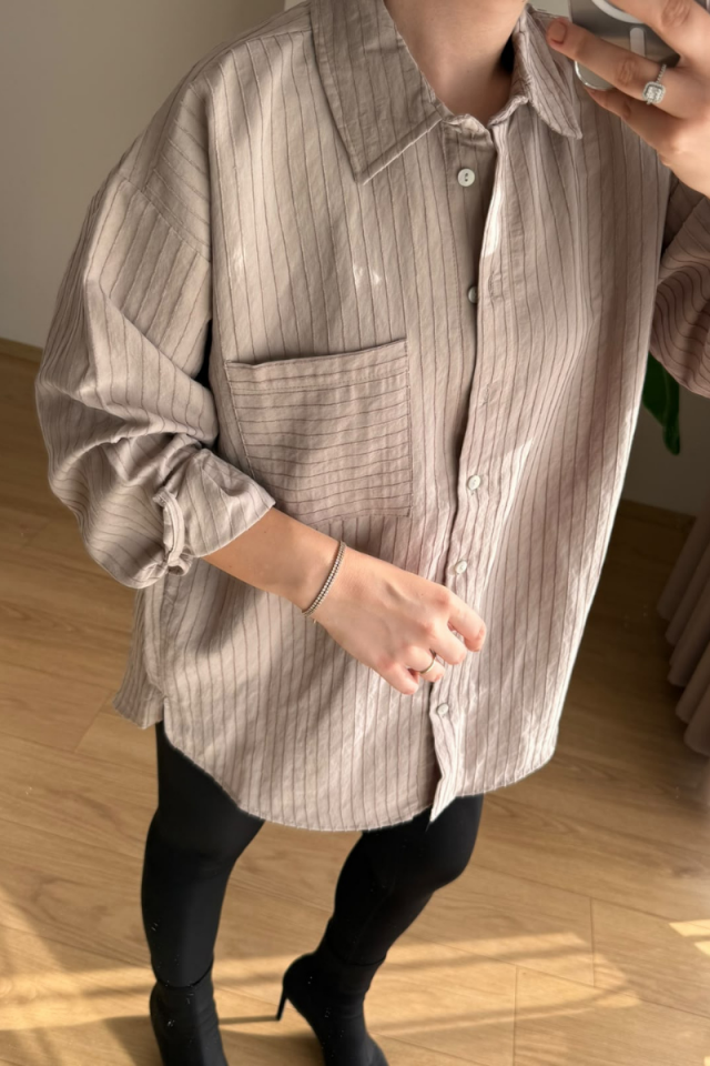 Vizon Oversize Gömlek