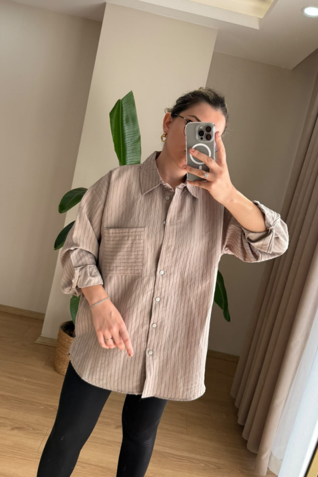 Vizon Oversize Gömlek